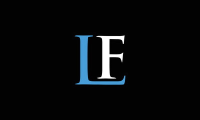 Alphabet letters Initials Monogram logo LF, LF INITIAL, LF letter