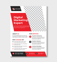 Corporate business, digital marketing agency flyer Brochure design, cover modern layout