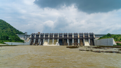 View of a dam situated in Jharkhand state of India