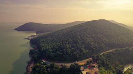 Chandil dam situated in Jharkhand state of India, aerial view, tourism place