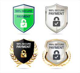 Security shield and the inscription 100 percent secure   