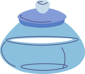 Jar with water or spices, kitchenware utensils
