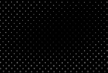 Dark silver, gray vector background with cards signs.