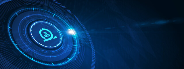 Document management DMS System Digital rights management. Business, Technology, Internet and network concept. 3d illustration