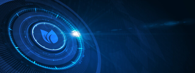 ESG Environmental Social Governance concept. Technology, Internet and network concept. 3d illustration