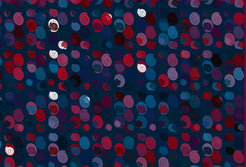 Light Blue, Red vector template with bubble shapes.