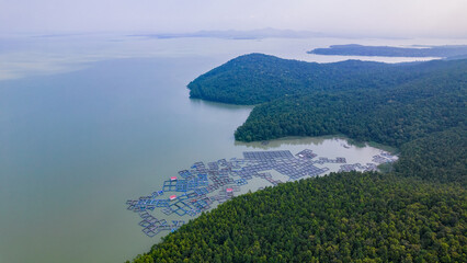 Chandil dam situated in Jharkhand state of India, aerial view, tourism place