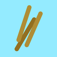 Wooden stirring sticks, illustration, vector