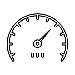 Speed meter scale icon