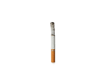 Concept of harm of smoking, cigarette isolated on white background