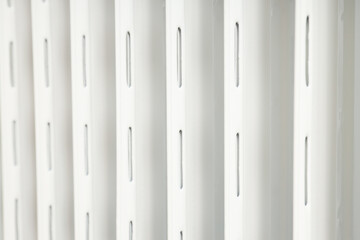 Concept of heating season, modern electric heater, close up