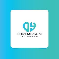  qy letter design for logo and icon.az typography for technology, business and real estate brand.az monogram logo.vector