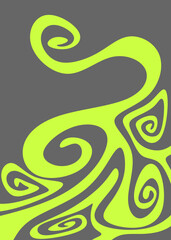 Abstract background with wavy and curly lines pattern