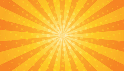 White And Yellow Retro Sunburst Background - Wallpaper Vector Illustration