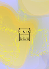 Futuristic Geometric Cover Design with Gradient and Abstract Lines, Figures for your Business. Template Fluid Rainbow Poster Design, Gradient Flow Effect for Electronic Festival.