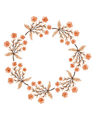 Floral wreath watercolor 
