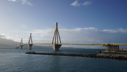 bridge to Peloponnes, Patras, Greece, Europe	