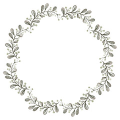 Floral wreath watercolor 