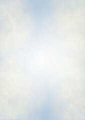 Vector Summer Sun Shine Background with Bokeh Blurred Glowing Gold Circles on Blue Sky.  Blured Sunlight Background. Magic Summertime Print. Calm Defocused Light Design for Posters, Covers, Cards.