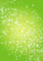 Vector Silver White Glowing Star Confetti on Green Gradient Background. Bokeh Texture. Abstract Magic Starry Pattern. Glitter Shiny Particles Explosion. Summer Glowing Poster. Christmass Design.