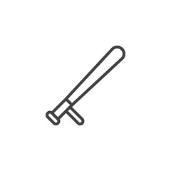 Obraz premium Police baton line icon
