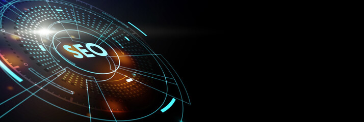 Business, Technology, Internet and network concept. SEO Search engine optimization marketing ranking. 3d illustration