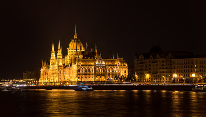 Obraz premium The Hungarian Parliament Building in Budapest