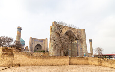 Bibi Khanum cathedral mosque. Samarkand city, Uzbekistan.