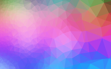 Fototapeta premium Light Multicolor, Rainbow vector blurry triangle texture.