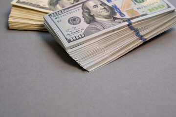 American dollar banknotes stack, old banknotes vs new, pack of money, rich, luxury, currency,...