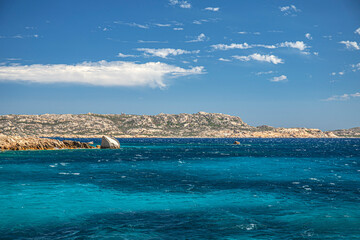mediterranean italian sardinia landscape in summer time