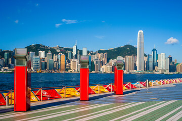 Victoria Harbor & Avenue of Stars at Morning, Hong Kong