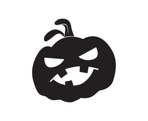 halloween pumpkin head  silhouette