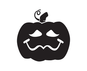 halloween pumpkin head  silhouette