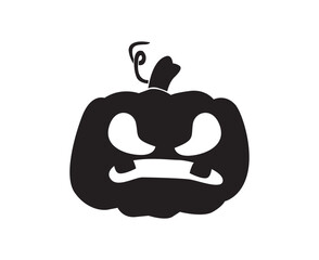 halloween pumpkin head  silhouette