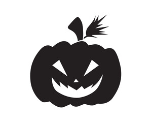 halloween pumpkin head  silhouette