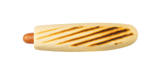 Hotdog Isolated, Sausage Inside a Grilled Bun, Hot Dog