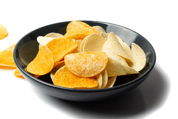 Potato Chips on Black