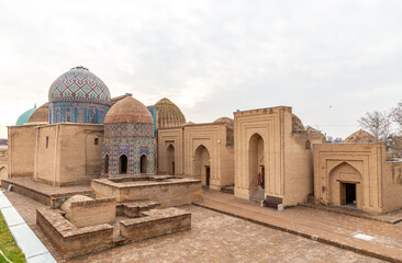 Fototapeta na wymiar Shahi Zinda Memorial Complex. Samarkand city, Uzbekistan.