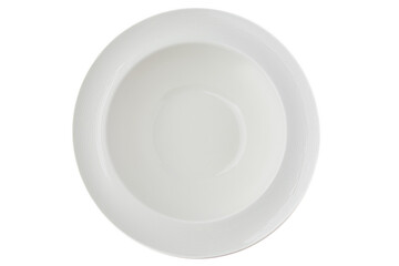 Overhead view of white ceramic plate