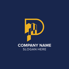 Obraz premium LETTER LOGO P