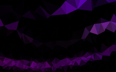 Obraz premium Dark Purple vector abstract mosaic pattern.