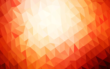 Dark Red, Yellow vector polygonal template.
