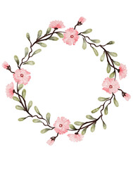 Floral wreath watercolor 