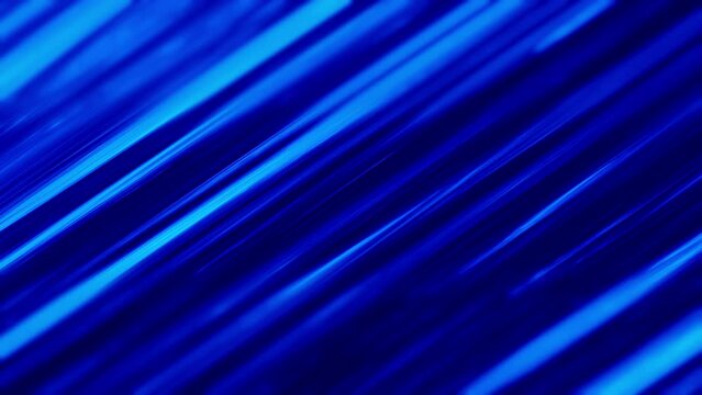 Fractal diagonal gradient striped abstract glowing lines 3D background decoration. Blue geometric loop motion. Design pattern background for text.