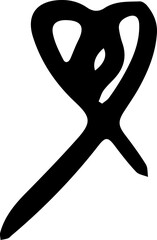 heart vector design illustration isolated on transparent background