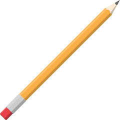 Black pencil with rubber eraser