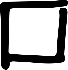 square box design illustration isolated on transparent background