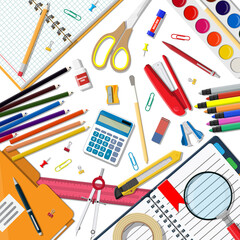 Stationery set icons