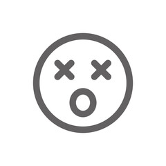 shock emoji icon . Perfect for website or social media application. vector sign and symbol